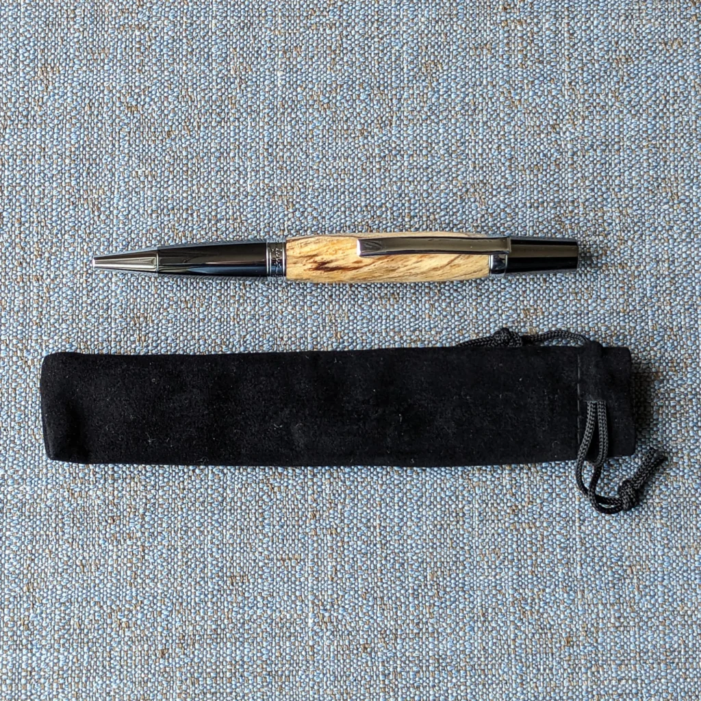 Spalted Ballpoint Pen with Gun Metal Fittings (770)