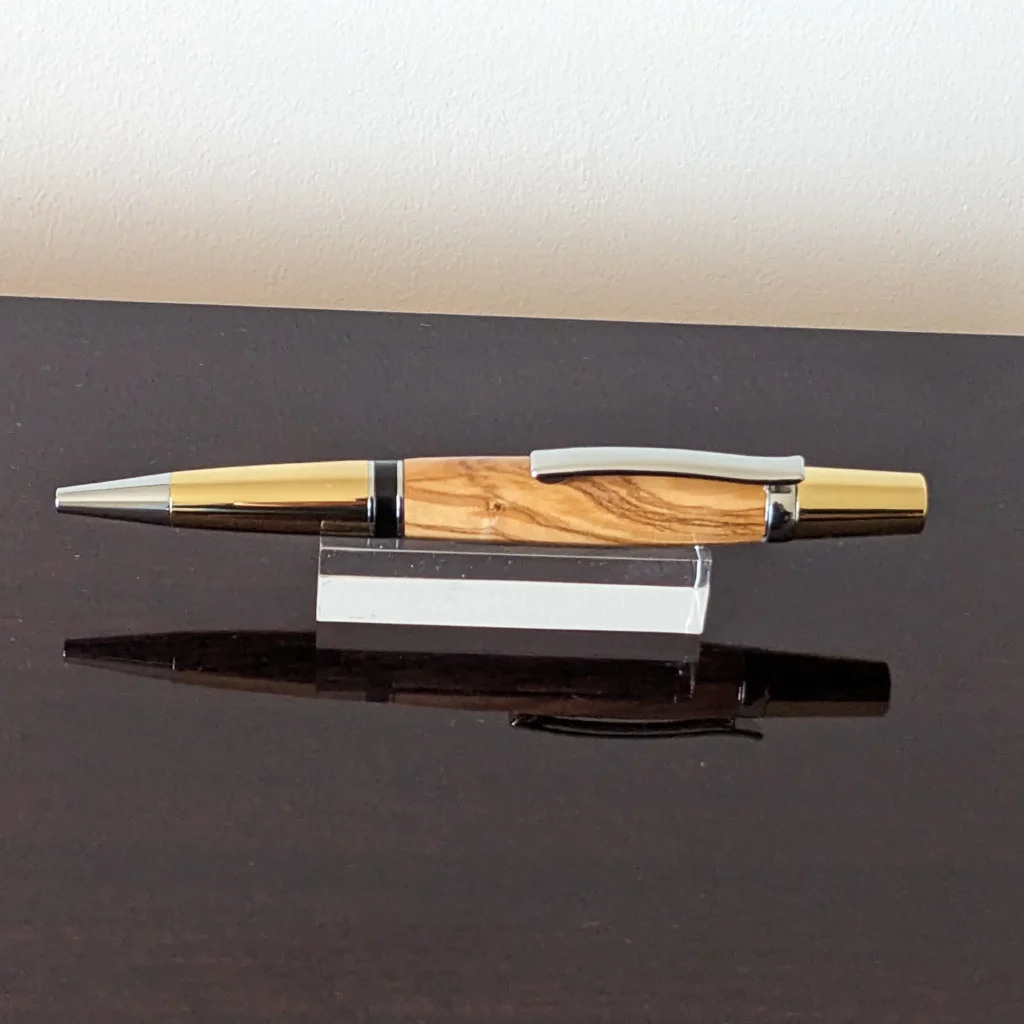 Olive Ballpoint Pen with Gold Plated Fittings (772)