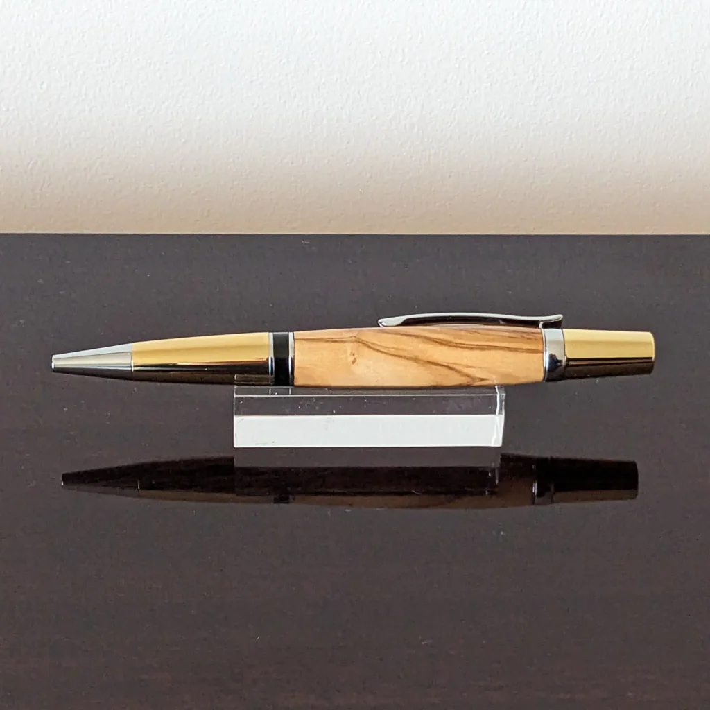Olive Ballpoint Pen with Gold Plated Fittings (772)