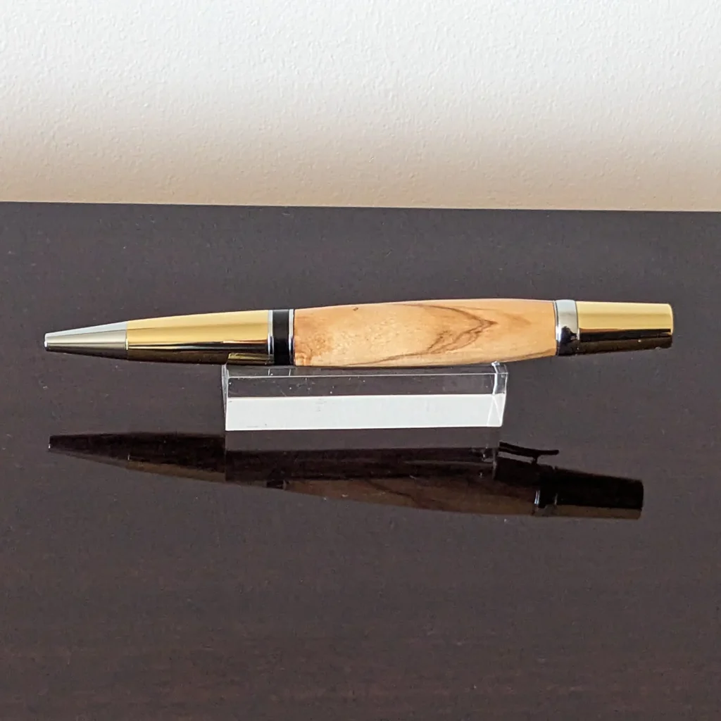 Olive Ballpoint Pen with Gold Plated Fittings (772)