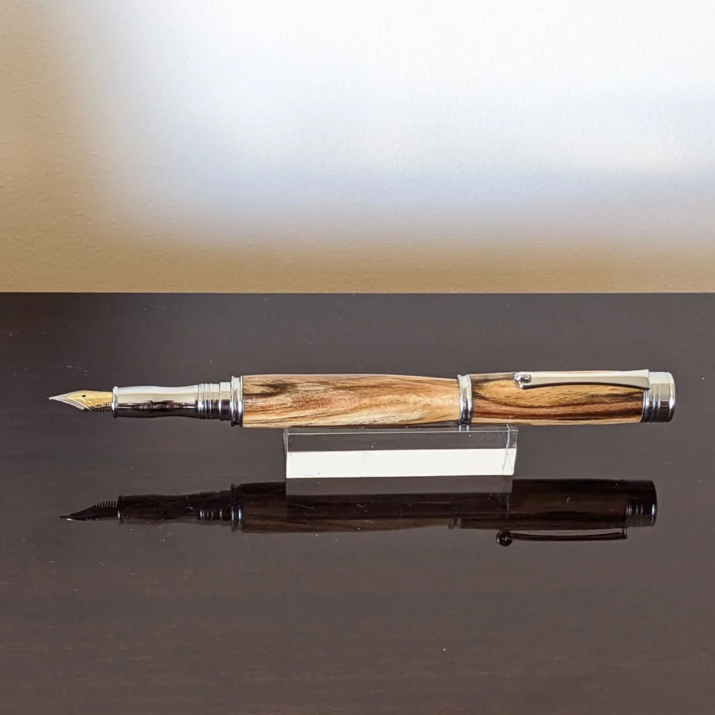 780 Spalted Fountain Pen with Chrome Plated Fittings
