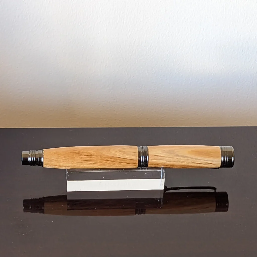 Olive Fountain Pen with Gun Metal Fittings (781)