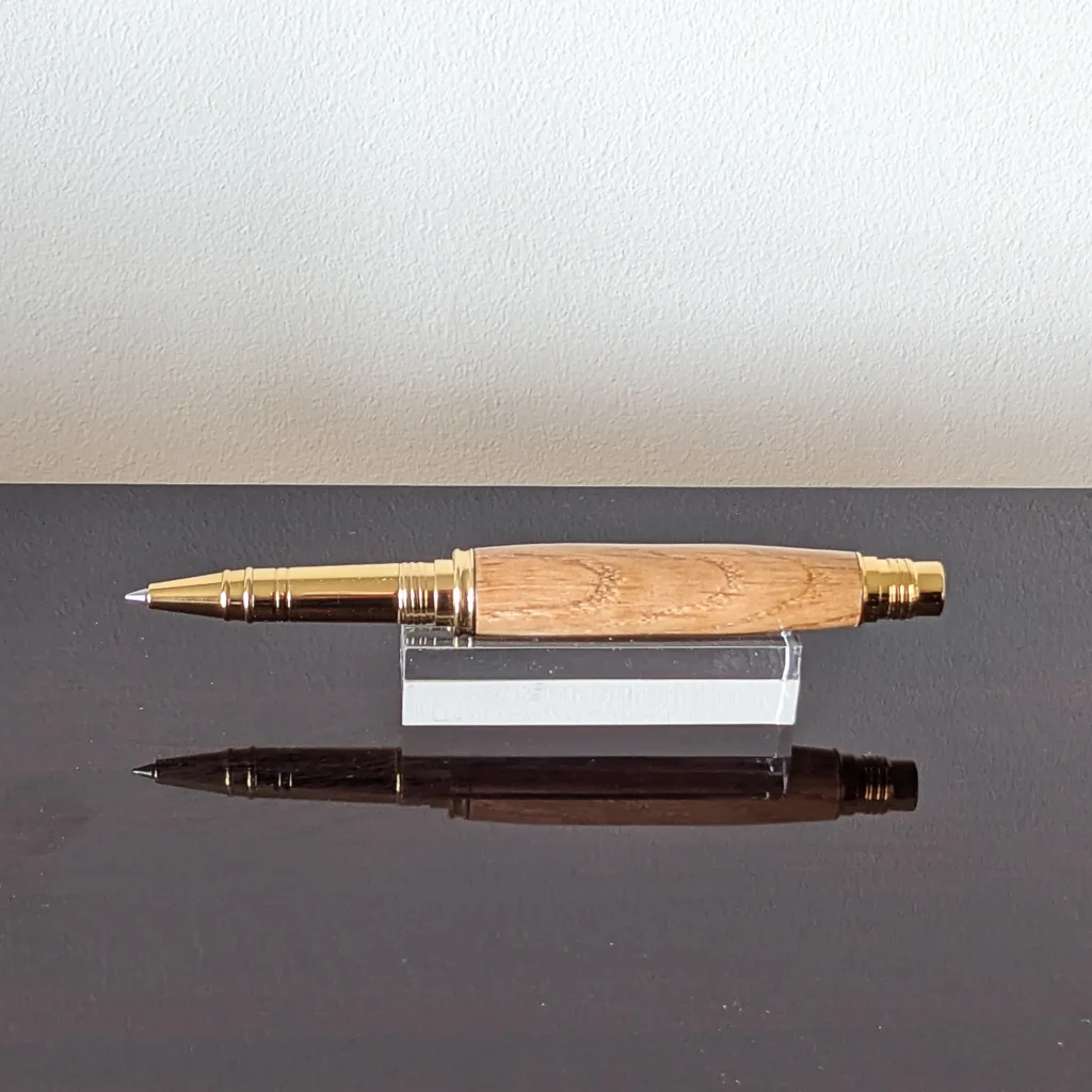 Oak Rollerball Pen with Gold Plated Fittings (788)