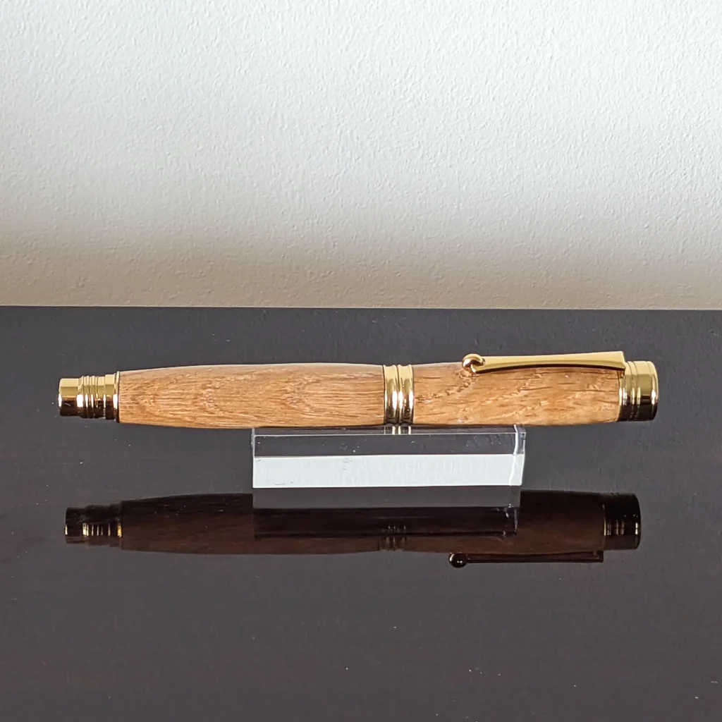 Oak Rollerball Pen with Gold Plated Fittings (788)
