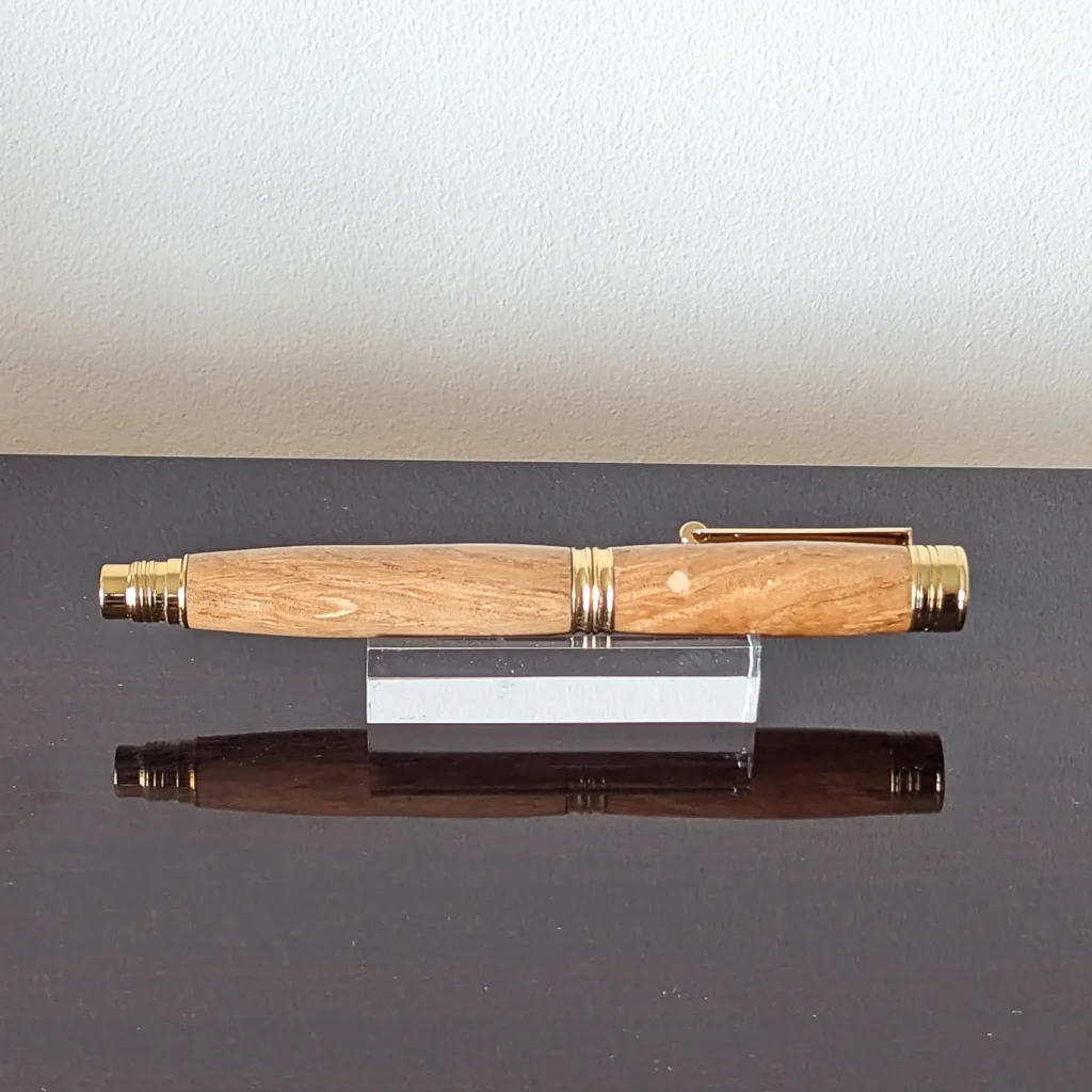 Oak Rollerball Pen with Gold Plated Fittings (788)
