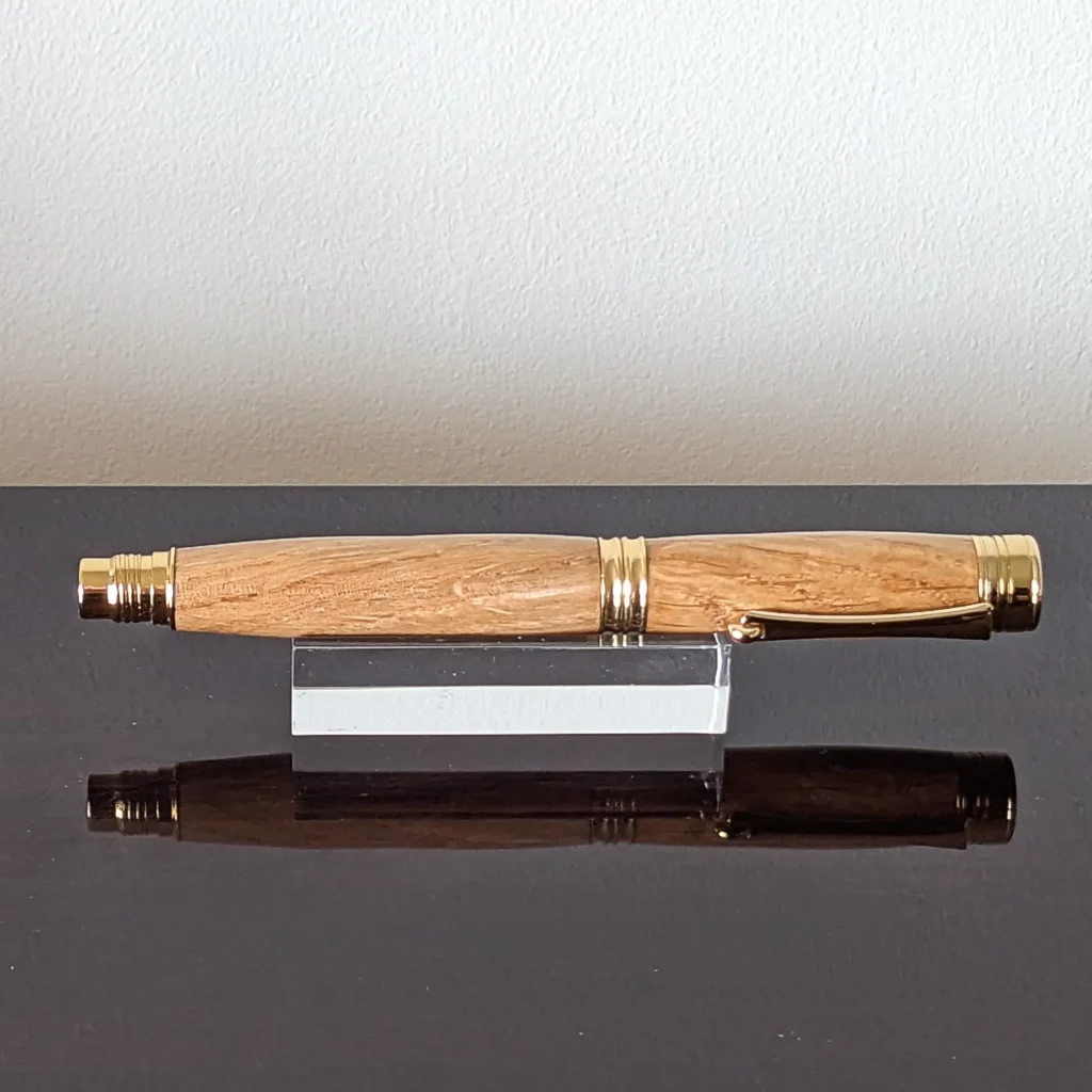 Oak Rollerball Pen with Gold Plated Fittings (788)