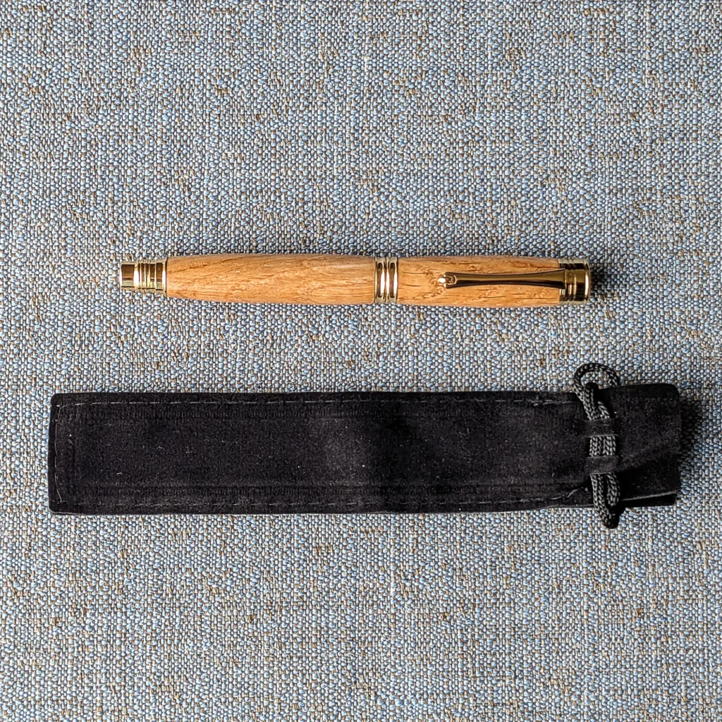 Oak Rollerball Pen with Gold Plated Fittings (788)