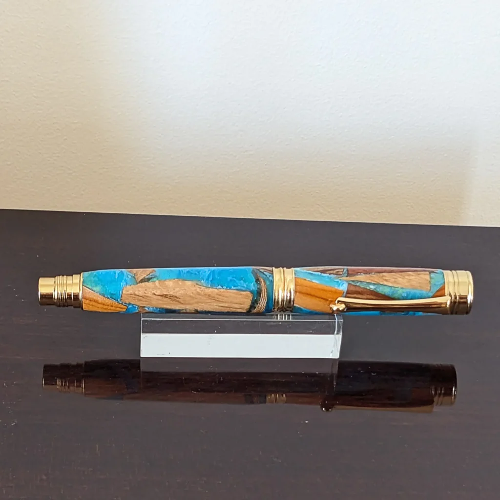 812 Driftwood Rollerball Pen with Gold Plated Fittings
