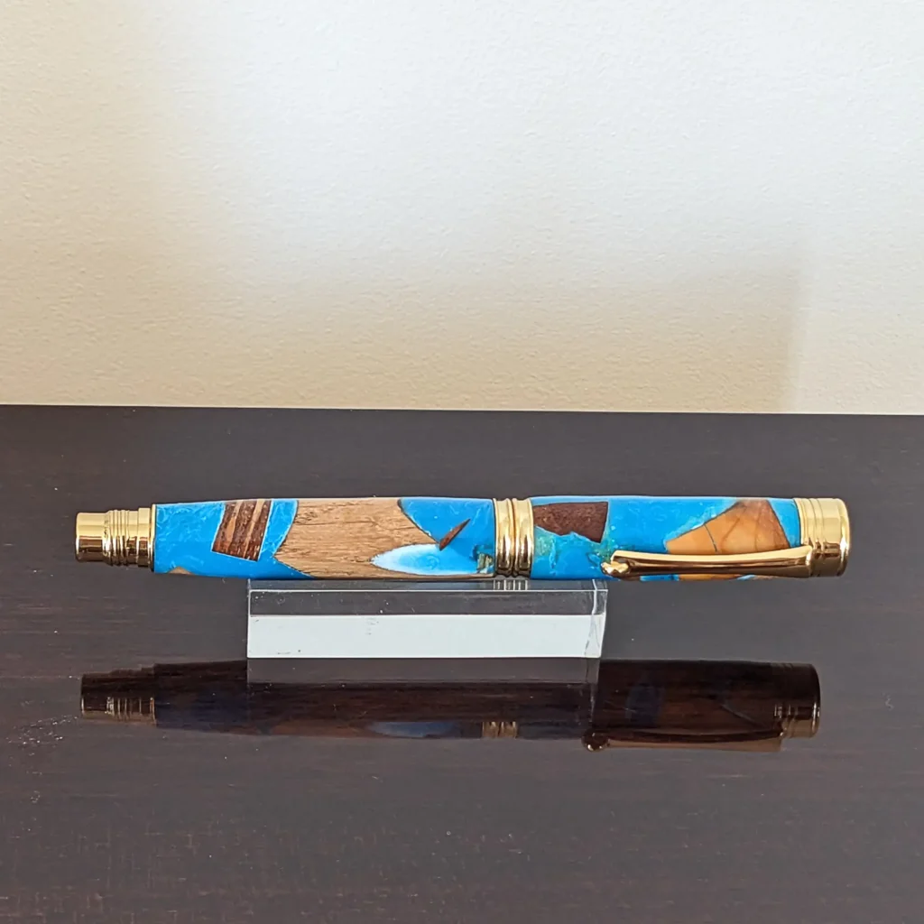 Driftwood Fountain Pen with Gold Plated Fittings (813)