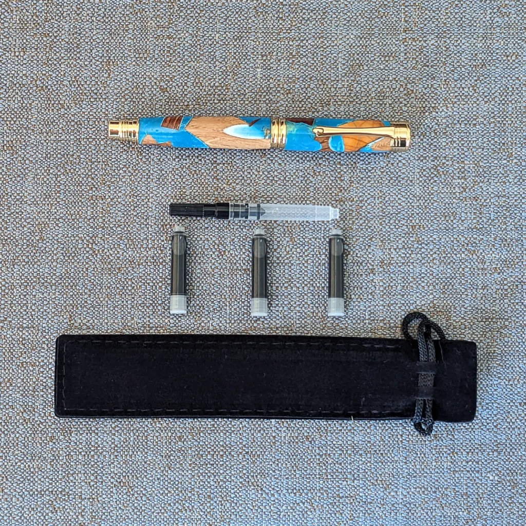 Driftwood Fountain Pen with Gold Plated Fittings (813)