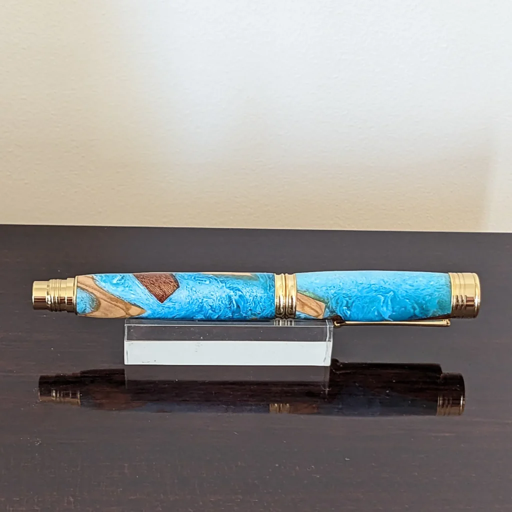 Driftwood Fountain Pen with Gold Plated Fittings (814)
