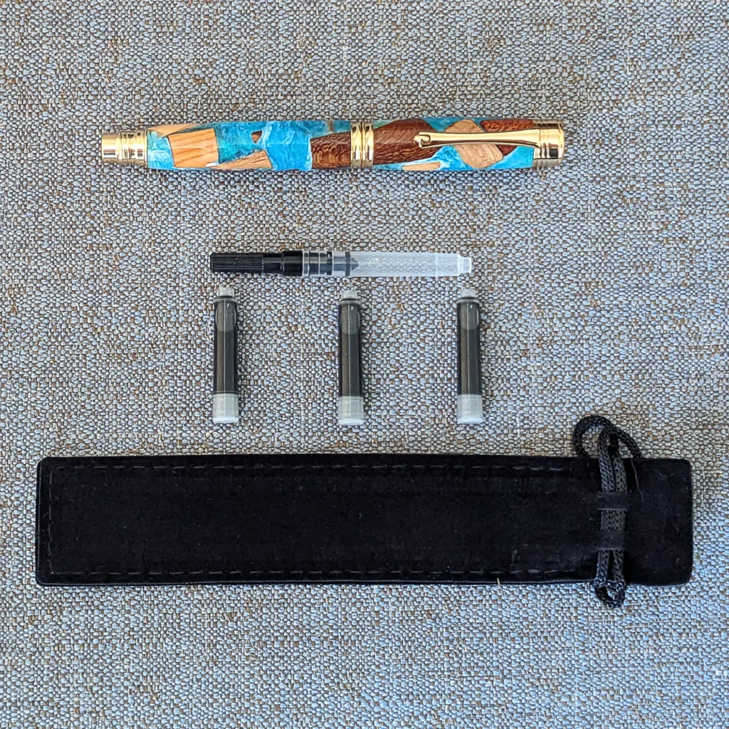 Driftwood Fountain Pen with Gold Plated Fittings (814)