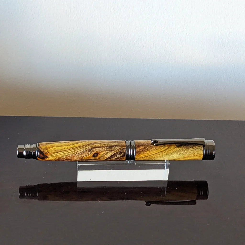 Laburnum Rollerball Pen with Gun Metal Fittings (831)