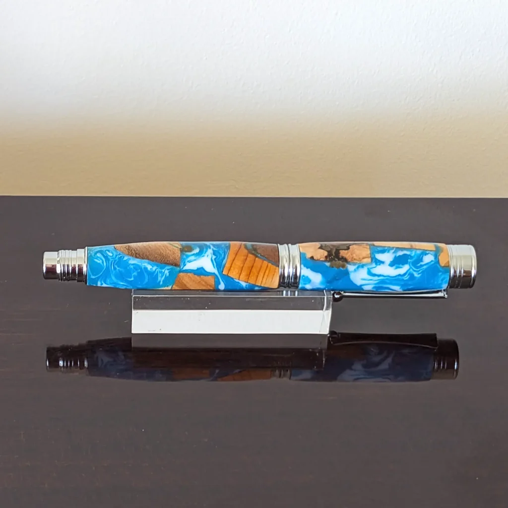 Driftwood Fountain Pen with Chrome Plated Fittings (855)