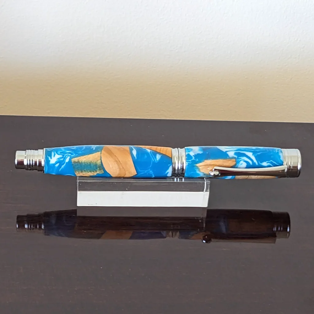 Driftwood Fountain Pen with Chrome Plated Fittings (855)