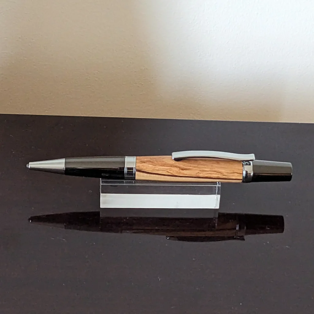 Olive Ballpoint Pen with Gun Metal Fittings (891)