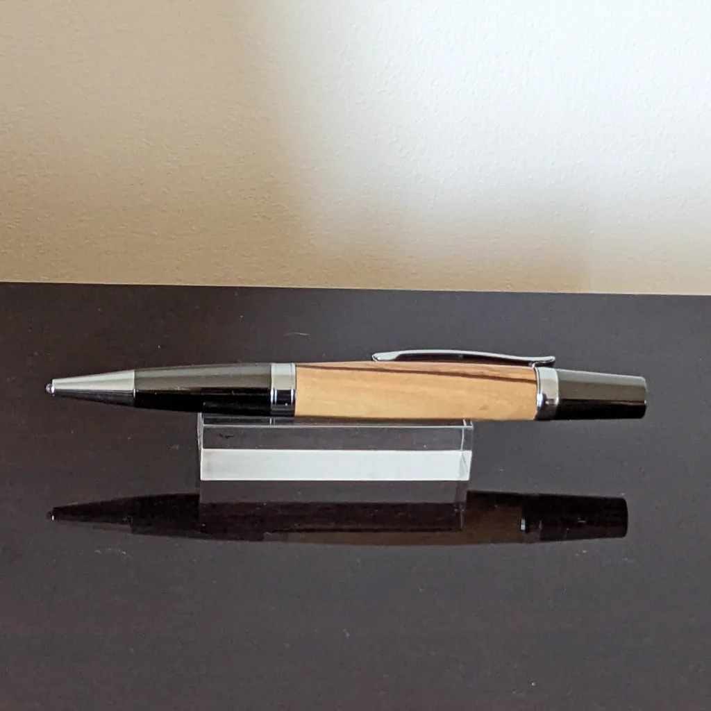 Olive Ballpoint Pen with Gun Metal Fittings (891)