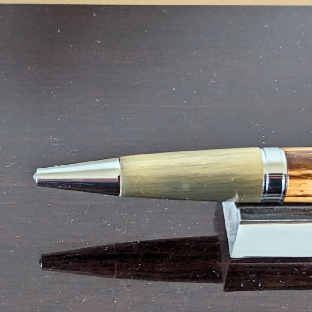 Zebrano Ballpoint Pen with Antique Gold Plate Fittings (892)