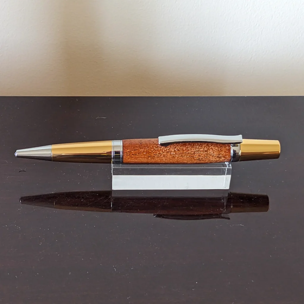 Mahogany Ballpoint Pen with Gold Plated Fittings (893)