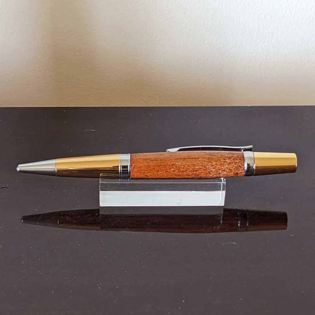 Mahogany Ballpoint Pen with Gold Plated Fittings (893)