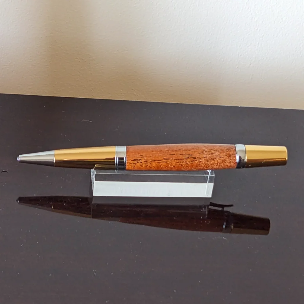 Mahogany Ballpoint Pen with Gold Plated Fittings (893)