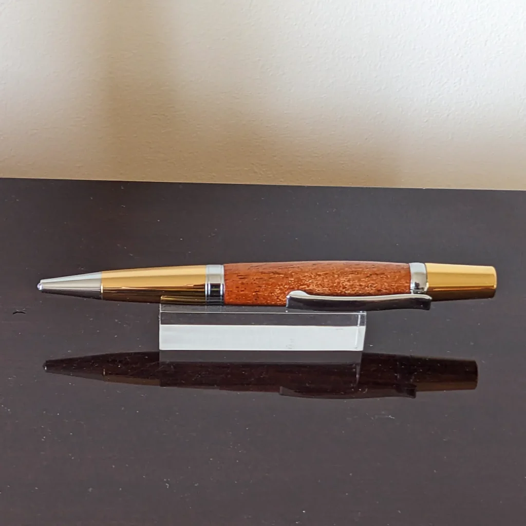 Mahogany Ballpoint Pen with Gold Plated Fittings (893)