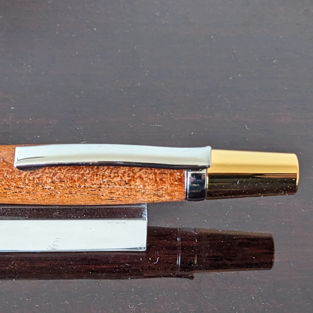 Mahogany Ballpoint Pen with Gold Plated Fittings (893)
