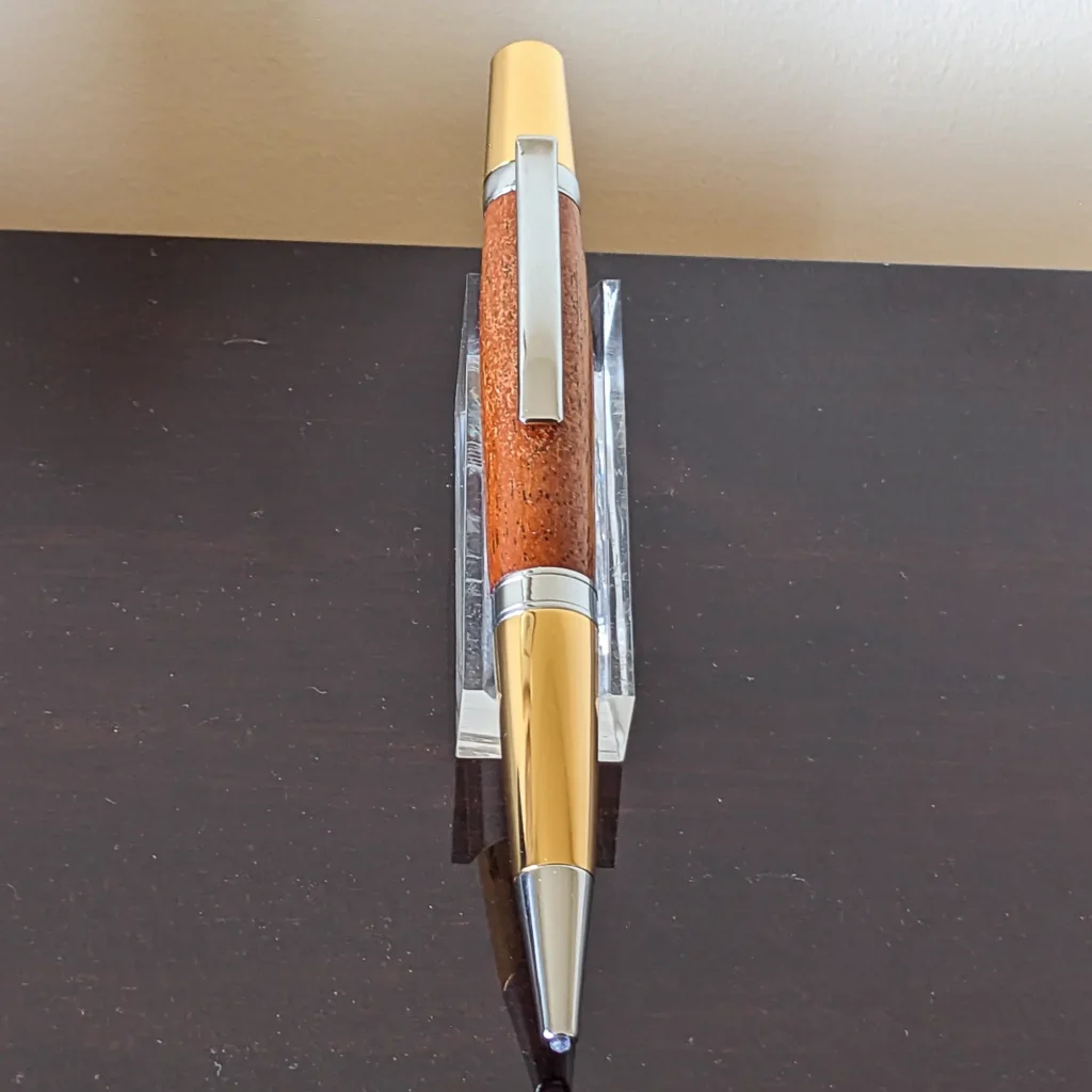 Mahogany Ballpoint Pen with Gold Plated Fittings (893)