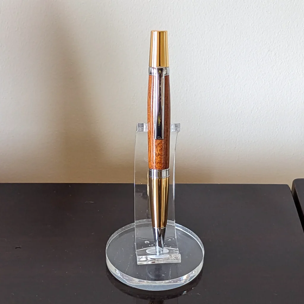 Mahogany Ballpoint Pen with Gold Plated Fittings (893)
