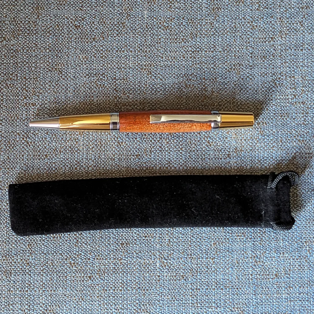 Mahogany Ballpoint Pen with Gold Plated Fittings (893)