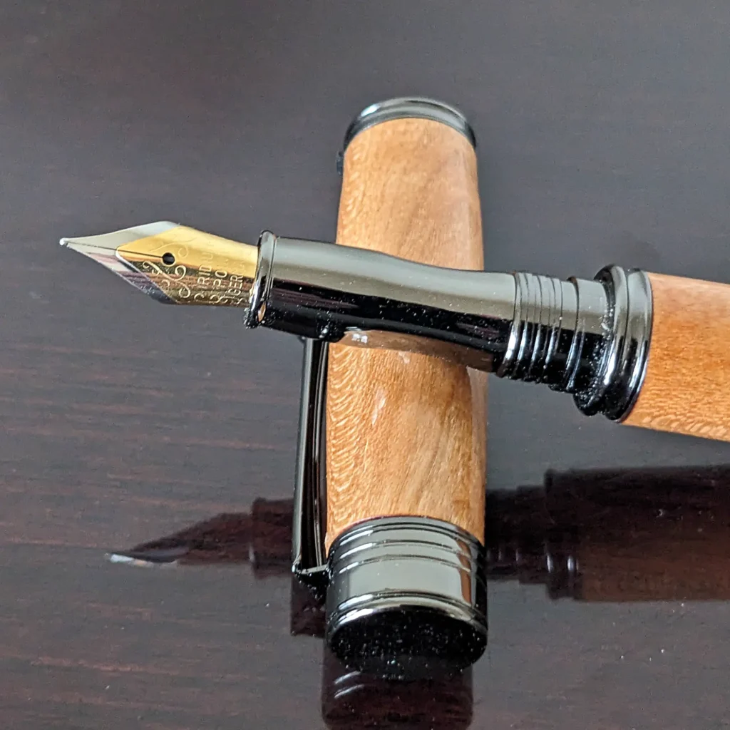 Black Cherry Fountain Pen with Gun Metal Fittings (904)