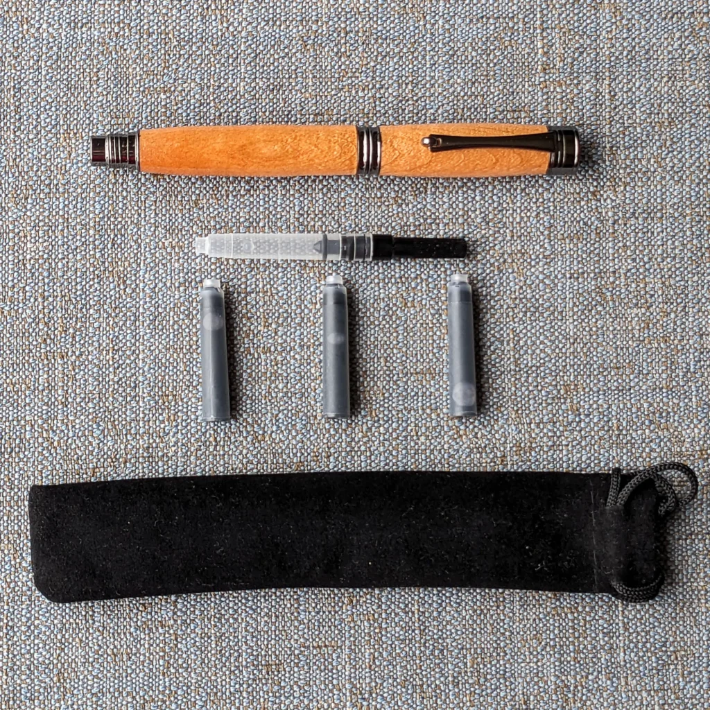 Black Cherry Fountain Pen with Gun Metal Fittings (904)