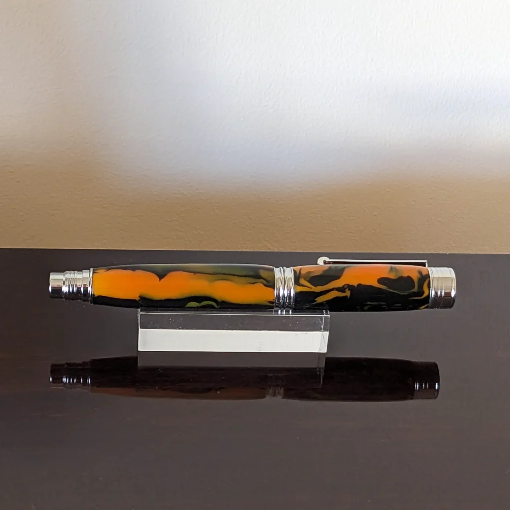Multicoloured Rollerball Pen with Chrome Plated Fittings (912)