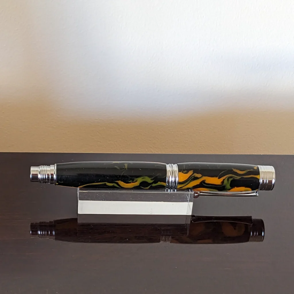 Multicoloured Rollerball Pen with Chrome Plated Fittings (912)