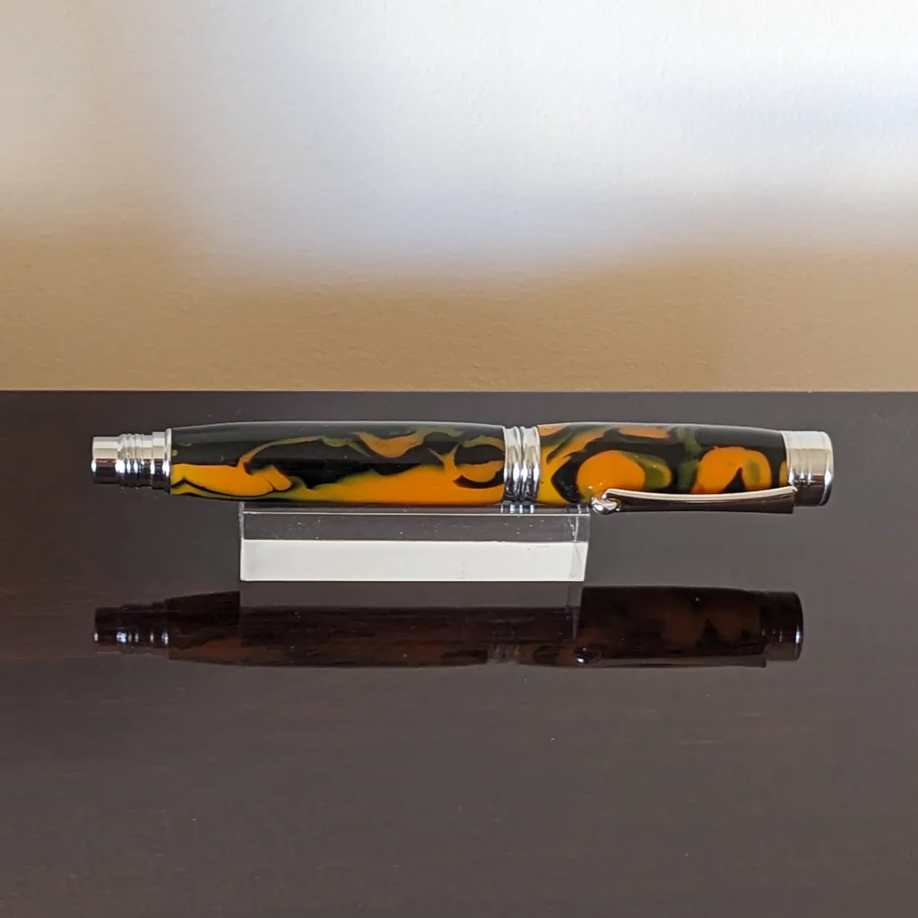 Multicoloured Rollerball Pen with Chrome Plated Fittings (912)