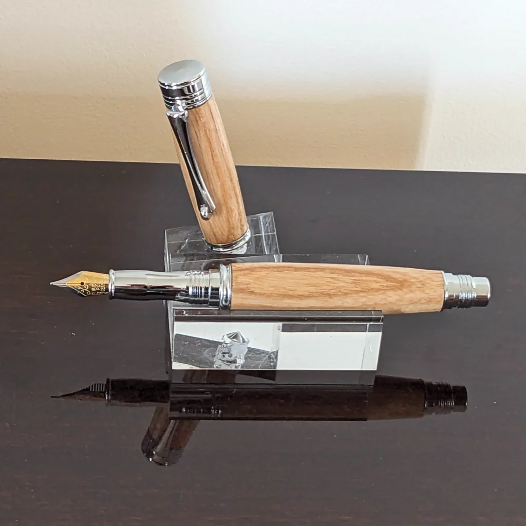 Ash Fountain Pen with Chrome Plated Fittings (914)