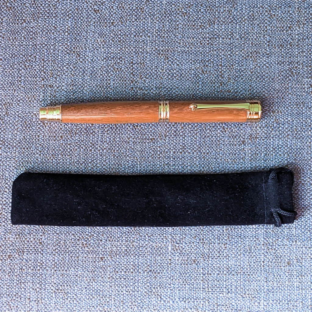 Iroko Rollerball Pen with Gold Plated Fittings