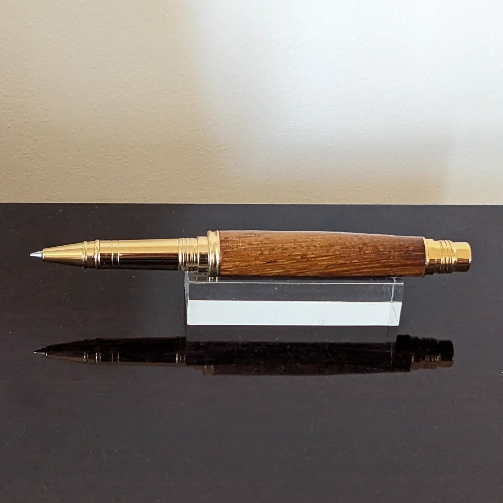 Iroko Rollerball Pen with Gold Plated Fittings