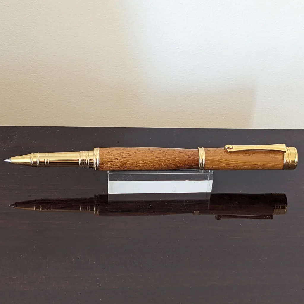 Iroko Rollerball Pen with Gold Plated Fittings