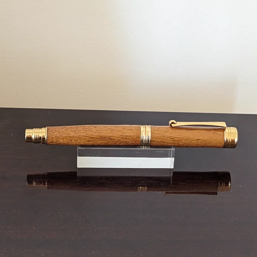 Iroko Rollerball Pen with Gold Plated Fittings
