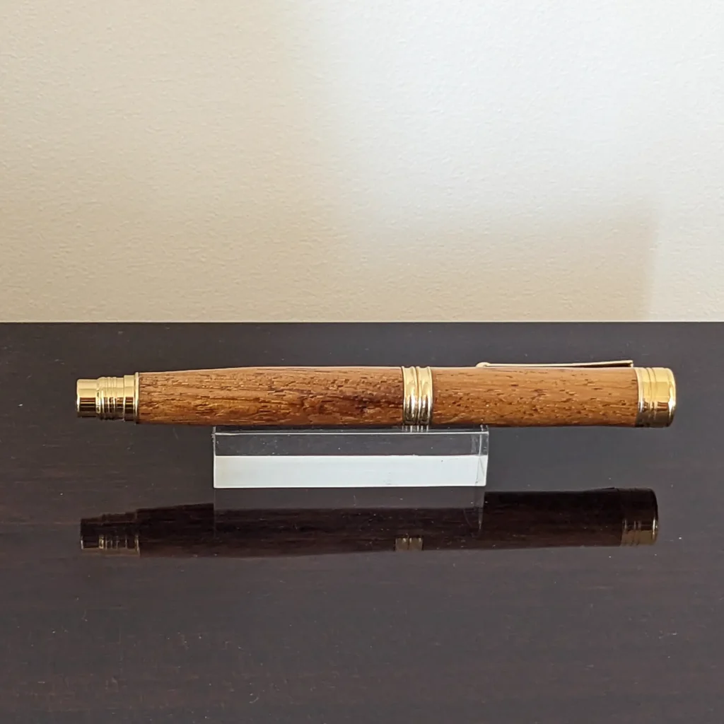 Iroko Rollerball Pen with Gold Plated Fittings