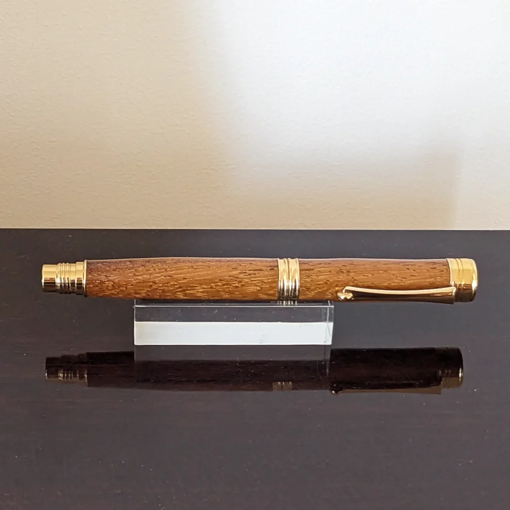 Iroko Rollerball Pen with Gold Plated Fittings
