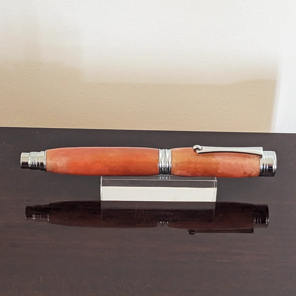 Copper Fountain Pen with Chrome Fittings (924)