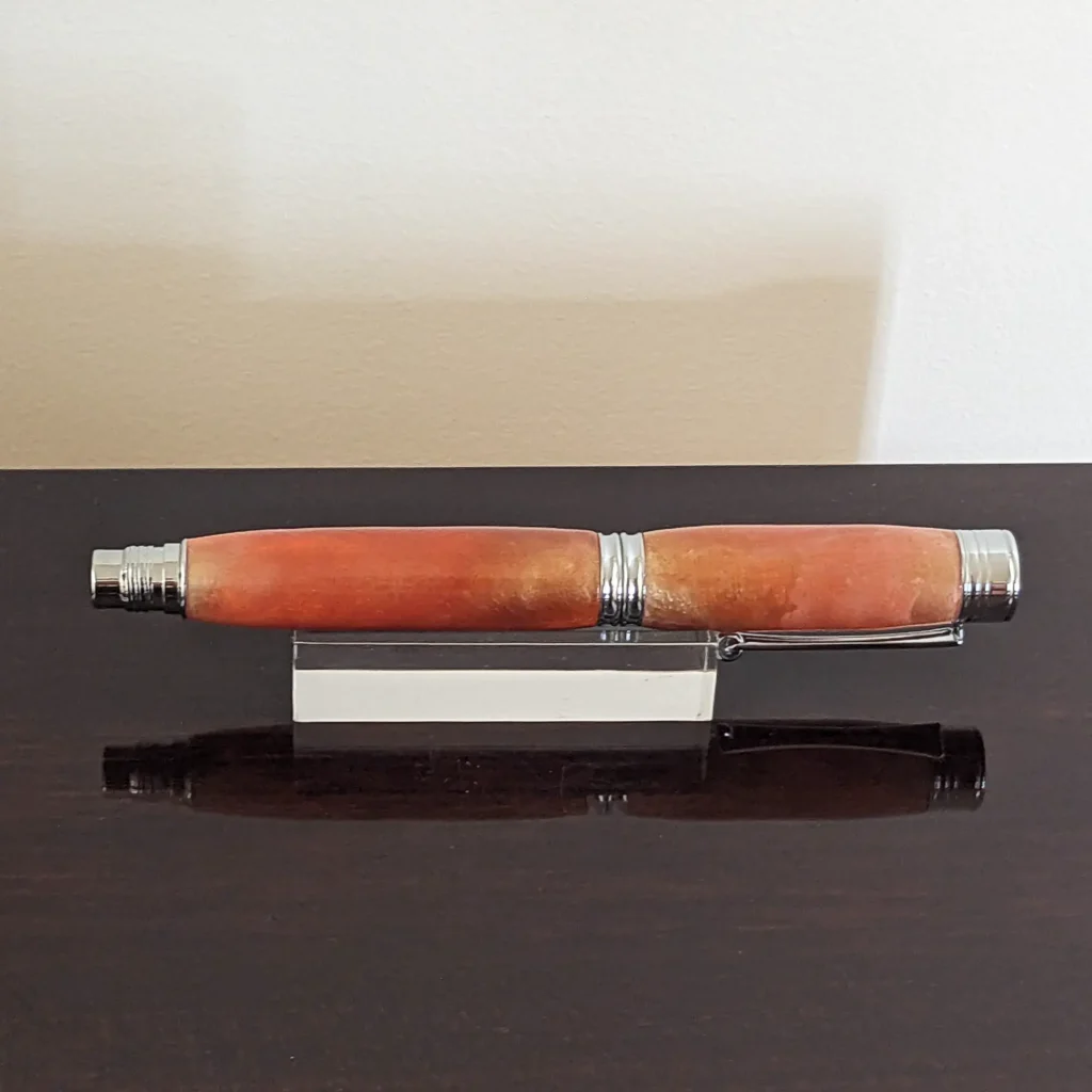 Copper Fountain Pen with Chrome Fittings (924)