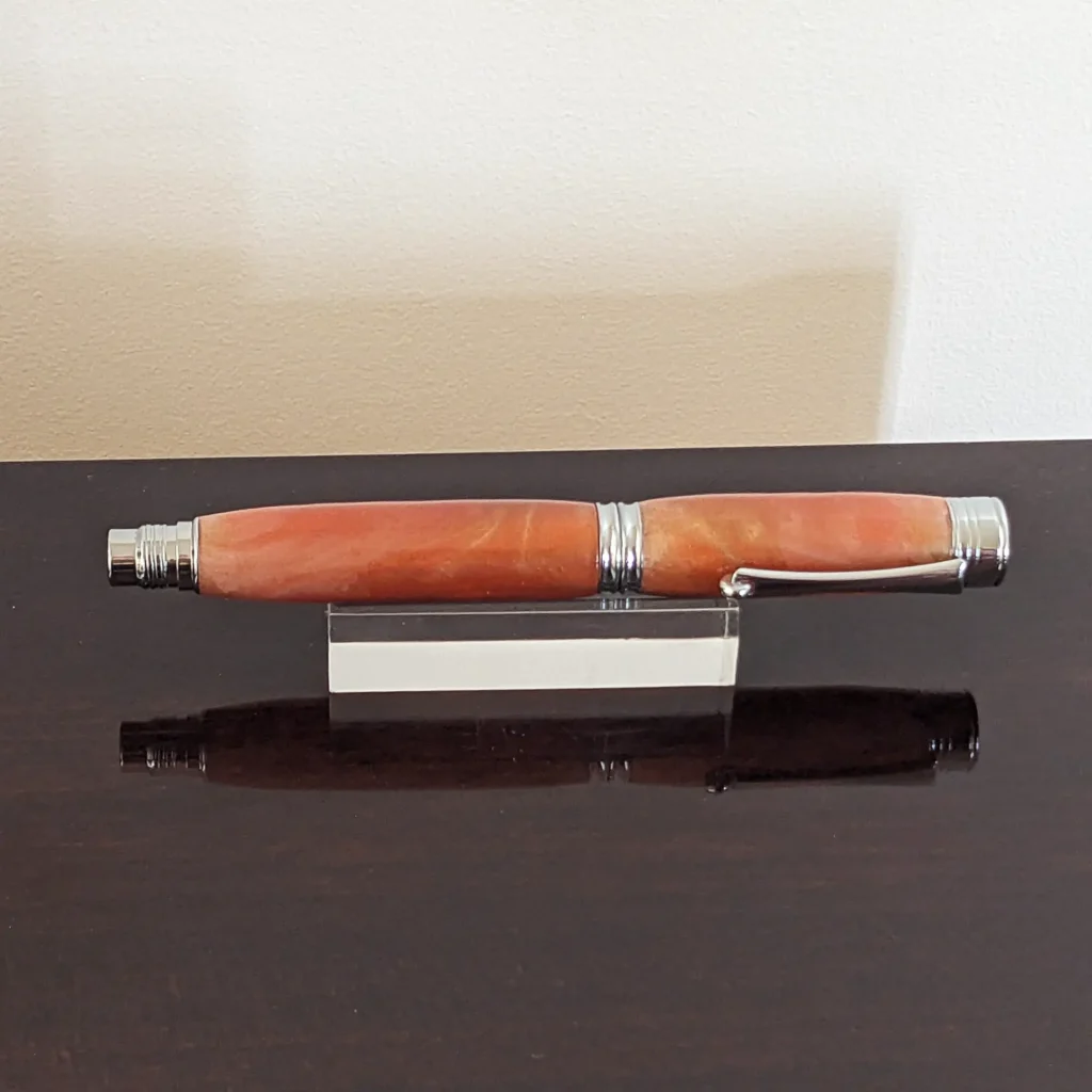 Copper Fountain Pen with Chrome Fittings (924)