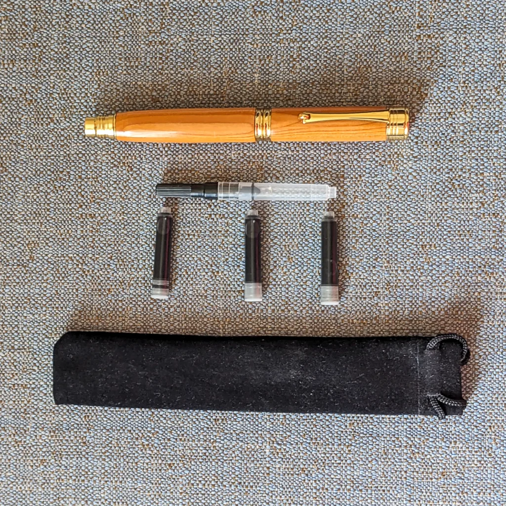 Yew Fountain Pen with Gold Plated Fittings (925)