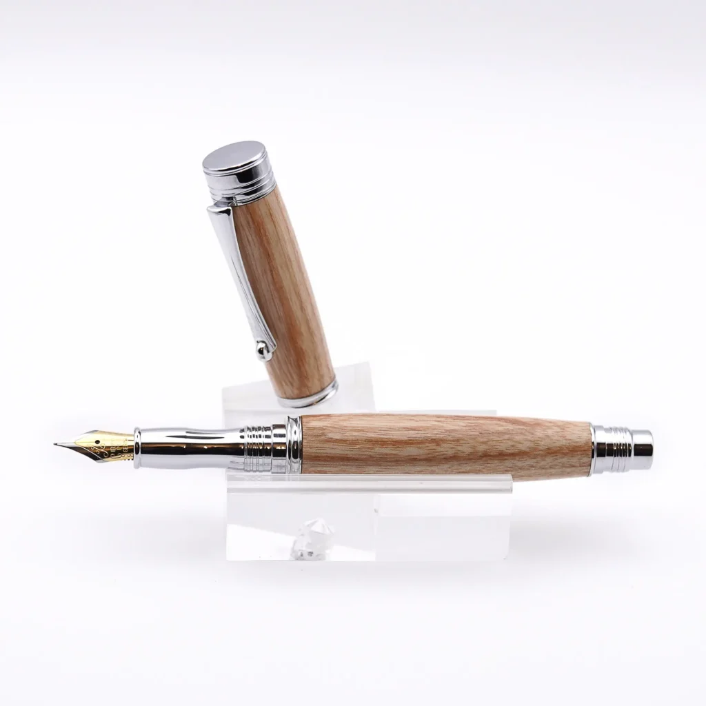 Ash Fountain Pen with Chrome Plated Fittings (914)