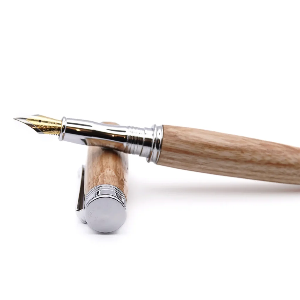 Ash Fountain Pen with Chrome Plated Fittings (914)