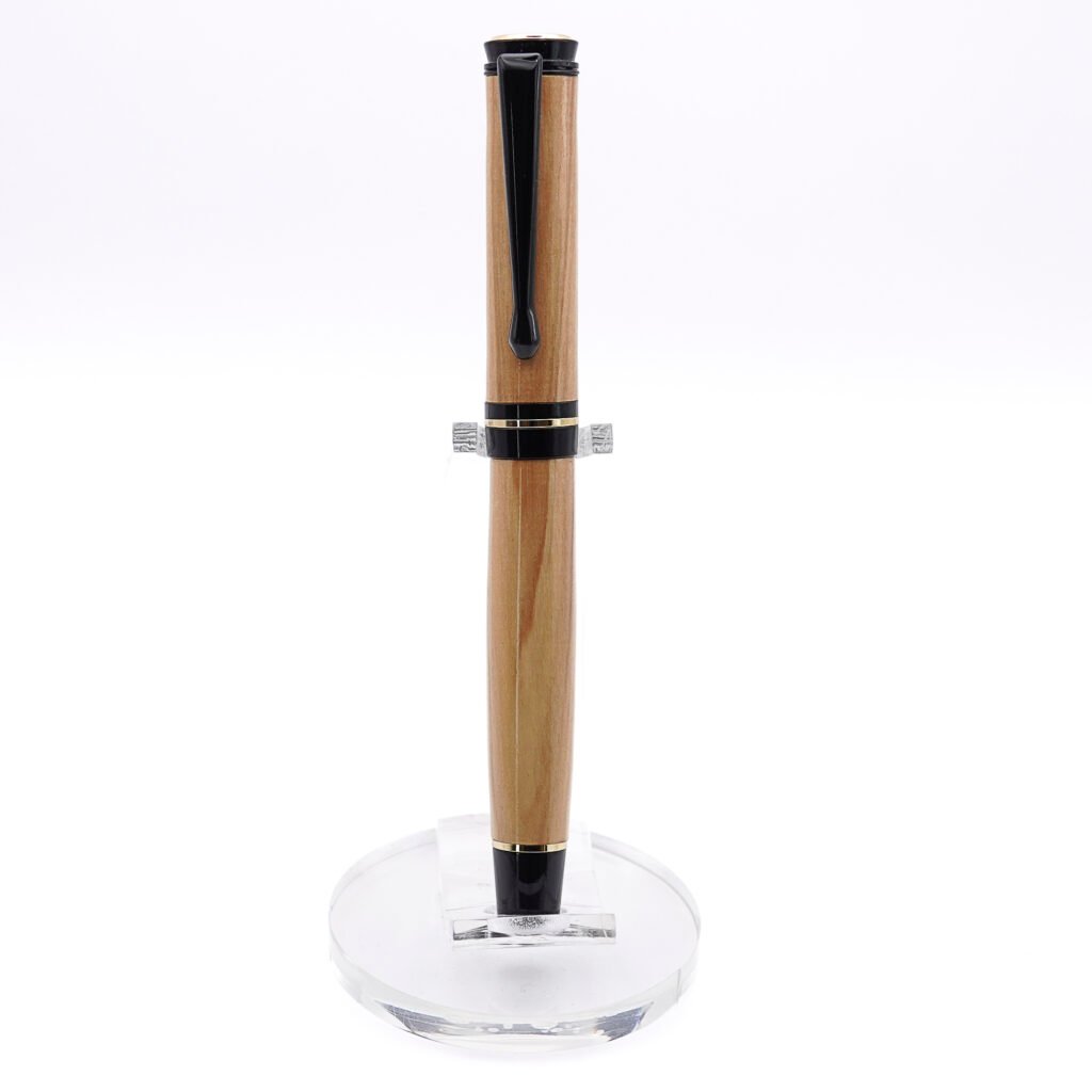 Olive Mid Range Fountain Pen with Black and Gold Plated Fittings (931)