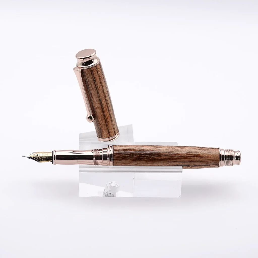 Kentucky Coffee Tree Fountain Pen with Rose Gold Plated Fittings (667)